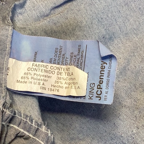 FINAL SALE PRICE King Size Gray Eyelet Scallop Edge Dust Ruffle - Picture 3 of 6